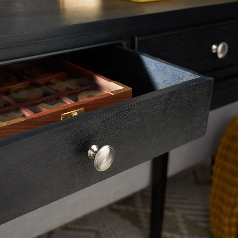 Opal 2 Drawer Console Table - CNS5726B - Black - Safavieh