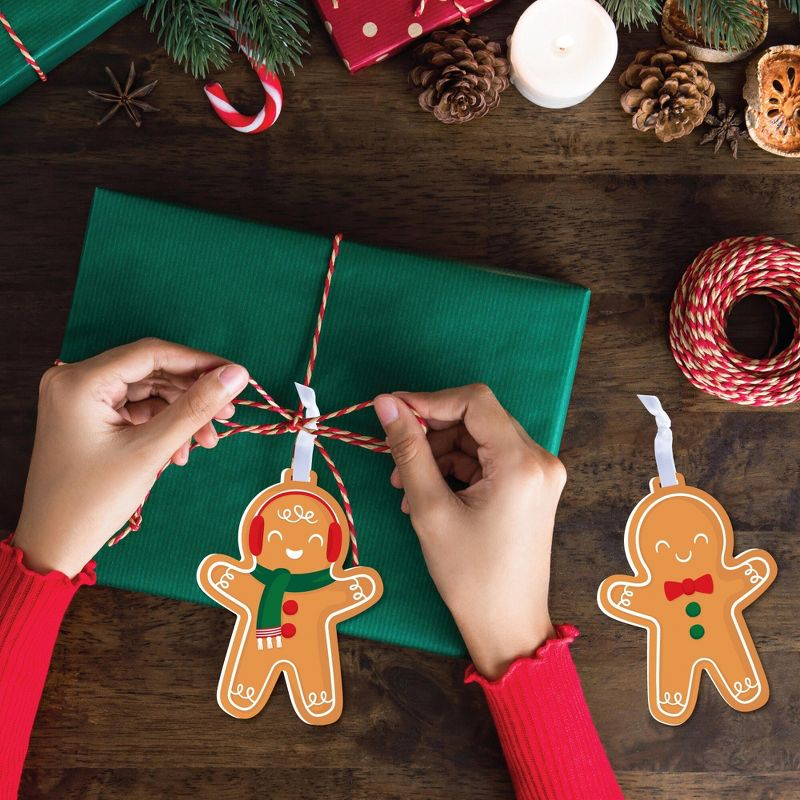 Big Dot of Happiness Gingerbread Christmas - Gingerbread Man Holiday Party Decorations - Christmas Tree Ornaments - Set of 12