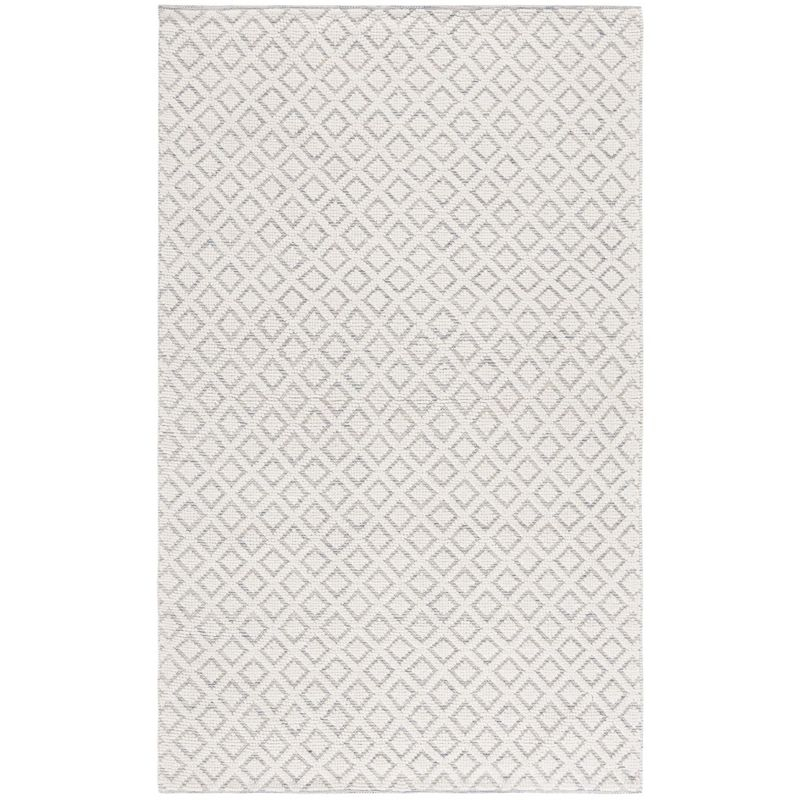 Vermont VRM304 Hand Woven Indoor Area Rug - Ivory/Light Blue - 4'x6' - Safavieh