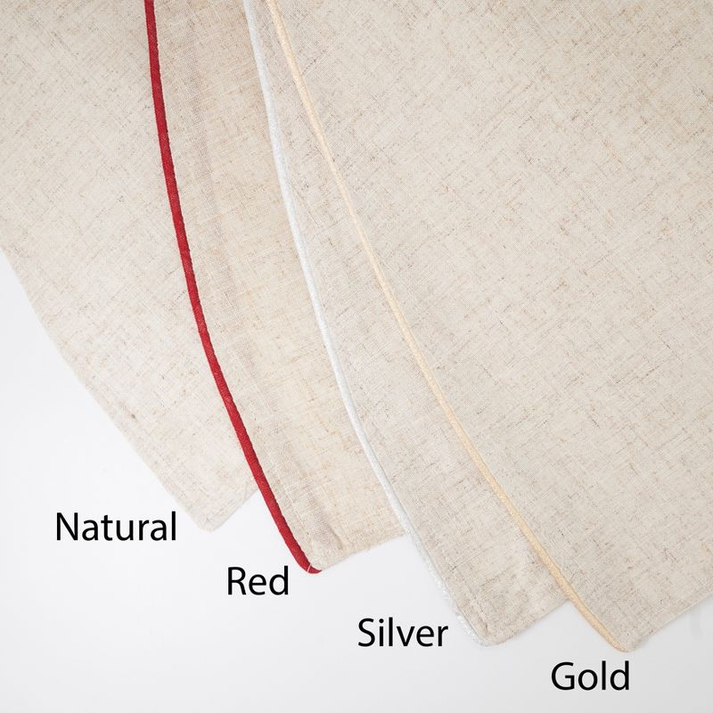 Saro Lifestyle Linen Blend Holiday Christmas Tree Skirt, Natural, 56" Round