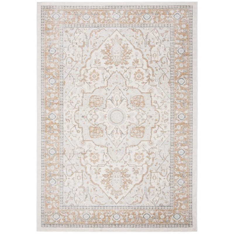 Isabella ISA936 Power Loomed Area Rug - Cream/Beige - 6'7"x9' - Safavieh