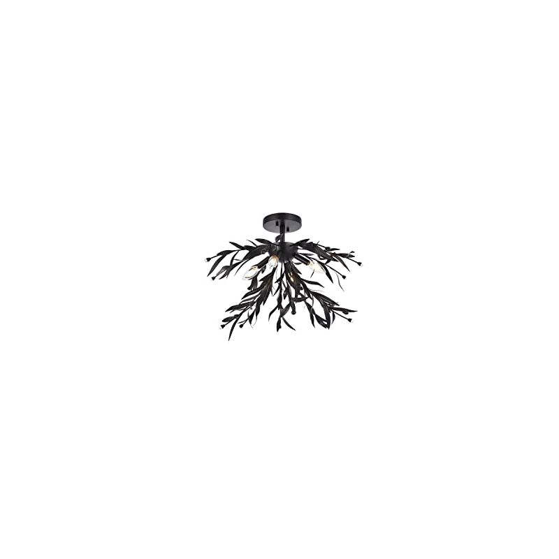 Elegant Lighting Priscilla 23 inch flush mount in black