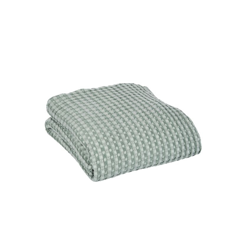 C&F Home Sage Bamboo Cotton Waffle Cooling Throw Blanket