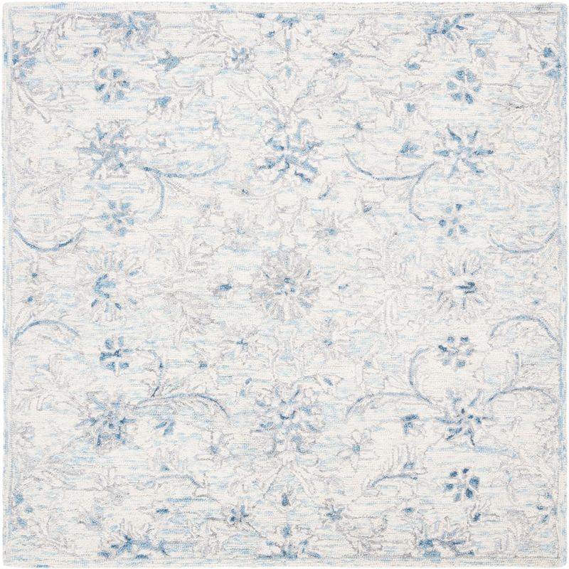 Micro-Loop MLP506 Hand Tufted Area Rug - Light Blue/Ivory - 5'x5' - Safavieh.