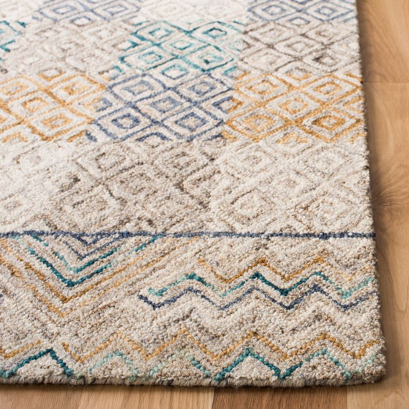 Aspen APN291 Hand Tufted Area Rug  - Blue/Gold - 3'x5' - Safavieh.