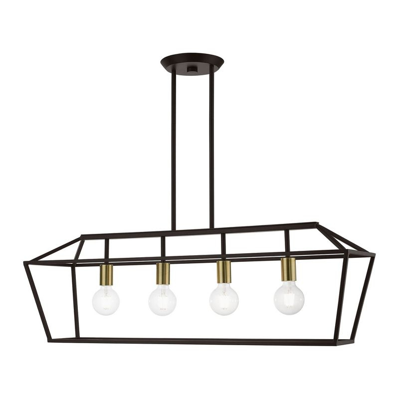 Livex Lighting Devone 4 - Light Chandelier in  Bronze/Antique Brass