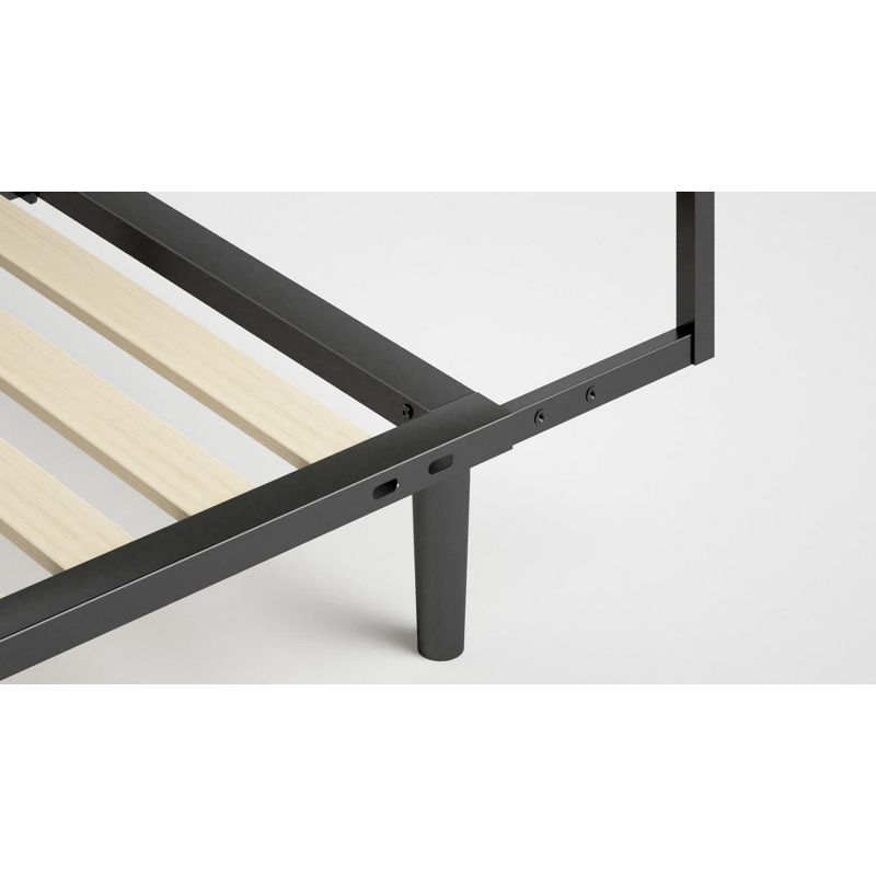 Zinus King Parker Platform Bed Frame with Tapered Legs Black: Steel Construction, No Box Spring Needed, 5-Year Warranty