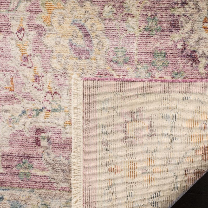 Illusion ILL703 Power Loomed Area Rug - Rose/Cream - 4'x4' - Safavieh