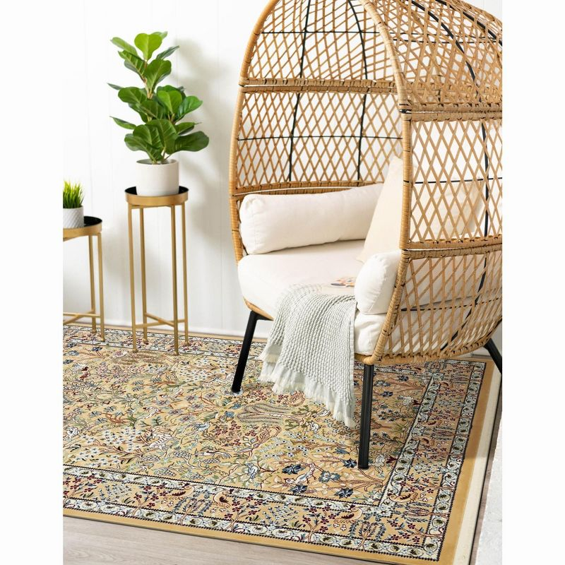 Unique Loom Narenj Collection Area Rug - Bristol (5' 1" x 8' Rectangle Beige/Blue)
