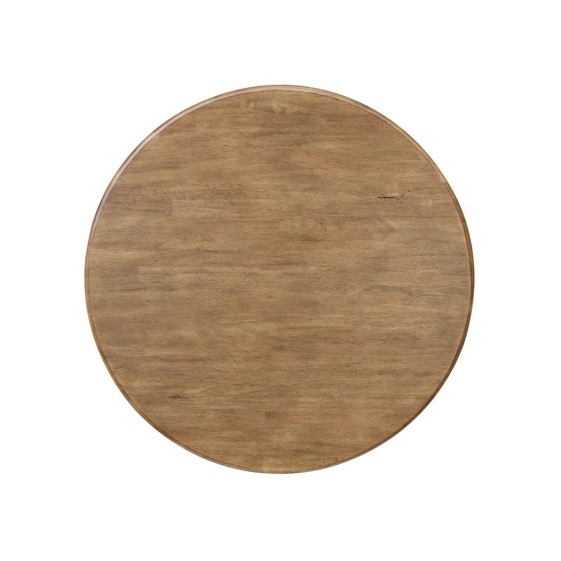 International Concepts 29" Dining Height Madeline Round Top Pedestal Table Hickory Brown: Solid Wood, Kitchen, Non-Extension
