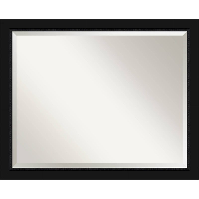 Amanti Art 31" x 25" Avon Framed Bathroom Vanity Wall Mirror Black: Modern Rectangular, Satin Finish, No Assembly Required
