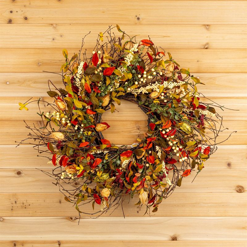 Melrose Cape Gooseberry Wreath 20"D