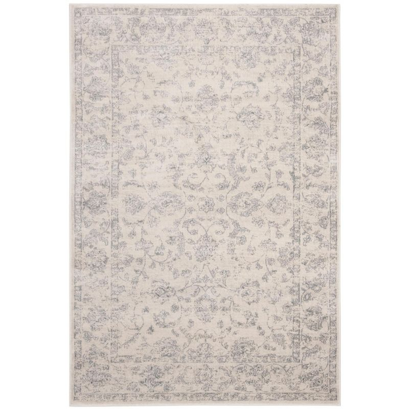 Carnegie CNG631 Power Loomed Area Rug - Cream/Light Grey - 5'1"x7'6" - Safavieh.