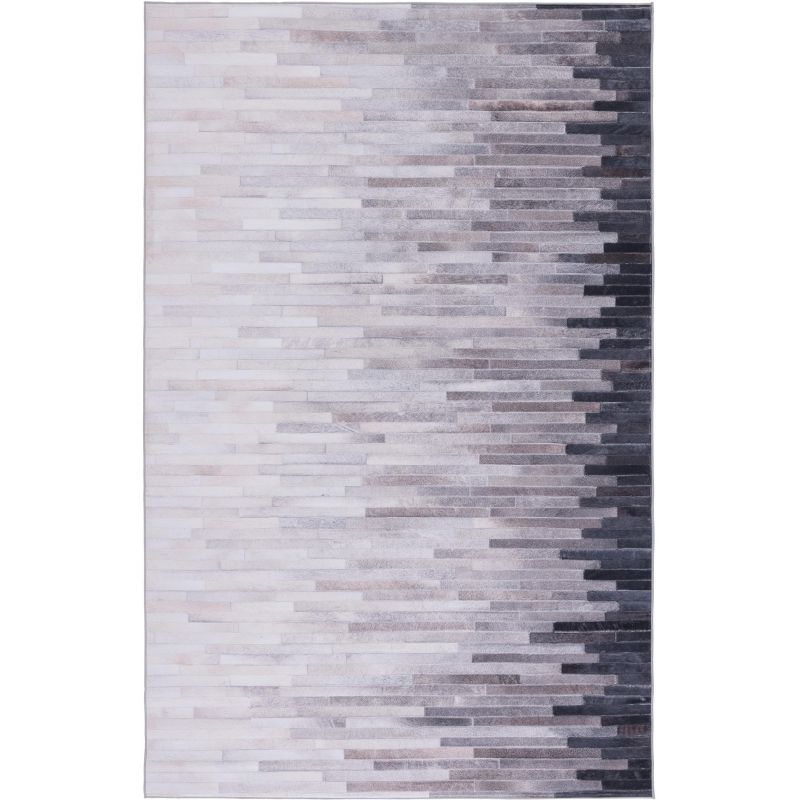 Faux Hide FAH514 Power Loomed Machine Washable Area Rug - Ivory/Grey - 3'x5' - Safavieh.