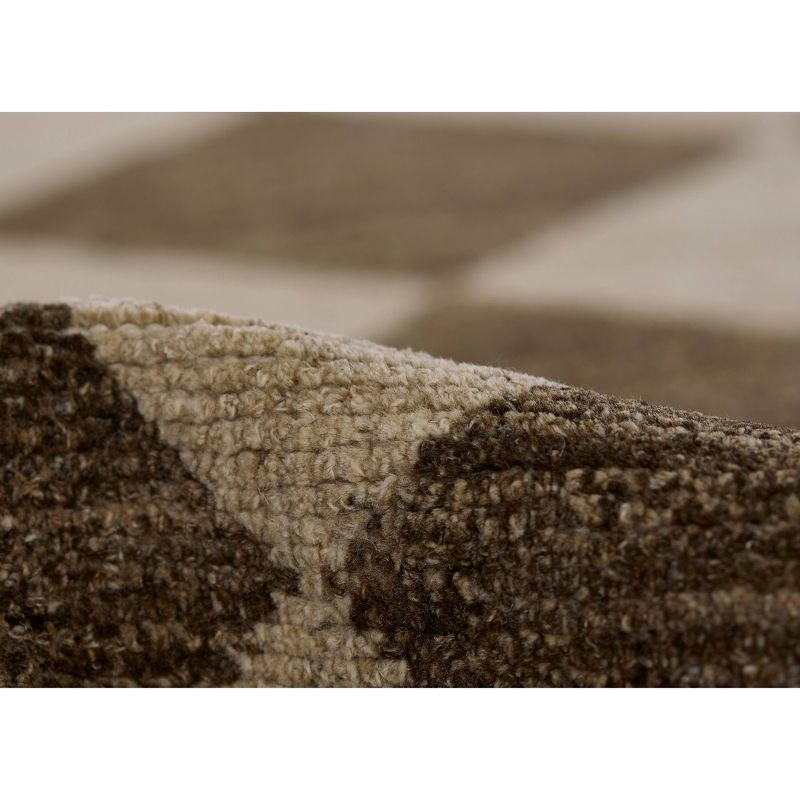 Palau Hand-Knotted Wool Rug - Brown / 9' x 12'