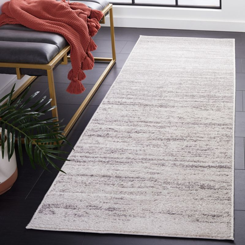 Adirondack ADR113 Machine Made Indoor Runner - Ivory/Silver - 2'-1"x6' - Safavieh