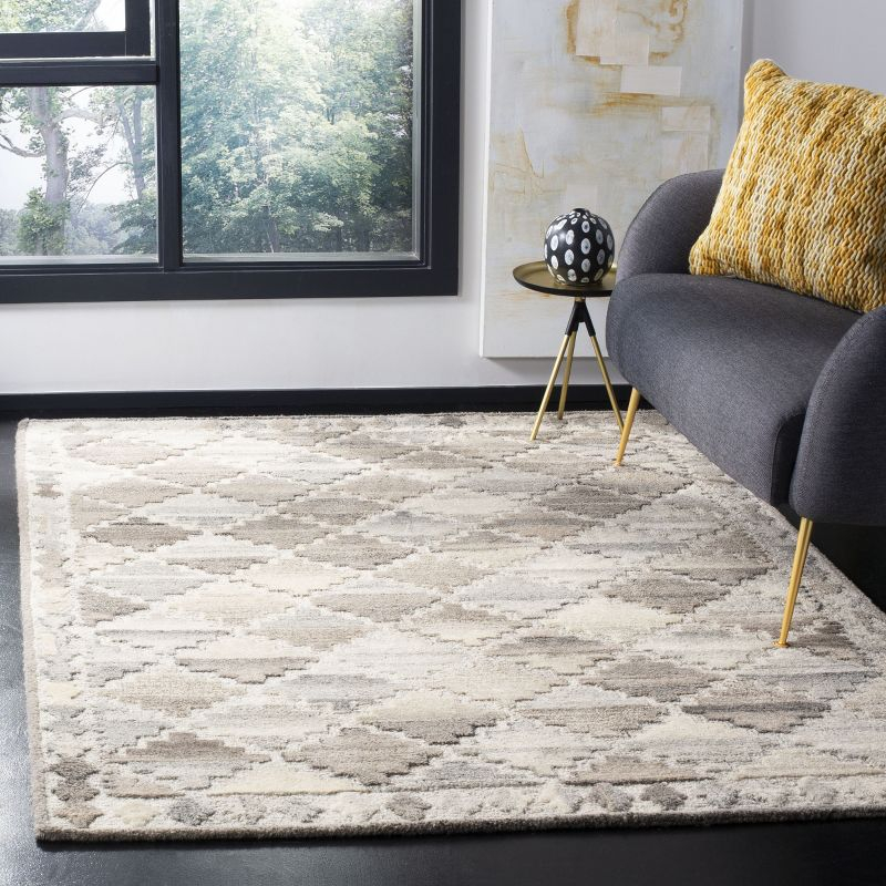 Wyndham WYD803 Hand Tufted Indoor Area Rug - Grey/Taupe - 5'x8' - Safavieh