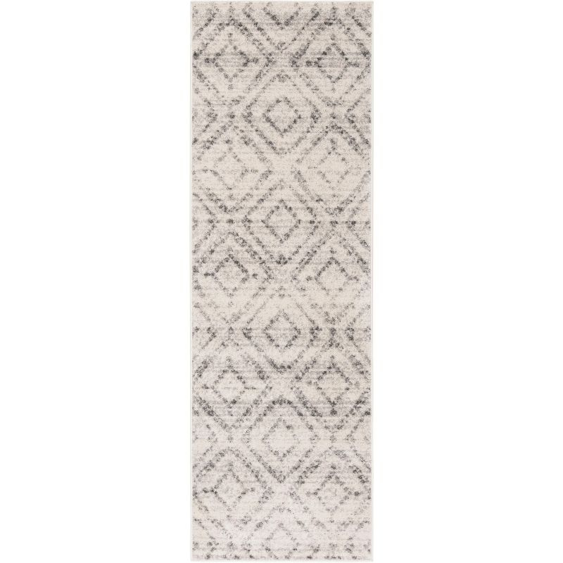 Adirondack ADR131 Machine Made Indoor Runner - Light Grey/Grey - 2'-6"x10' - Safavieh