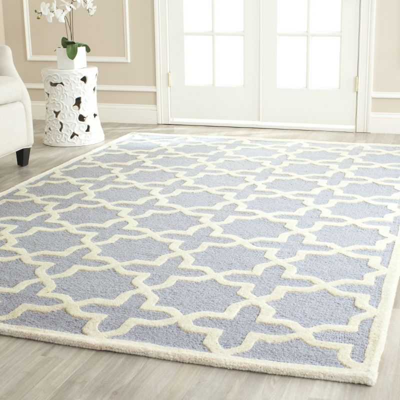 Cambridge CAM125 Tufted Indoor Area Rug - Light Blue/Ivory - 9'x12' - Safavieh