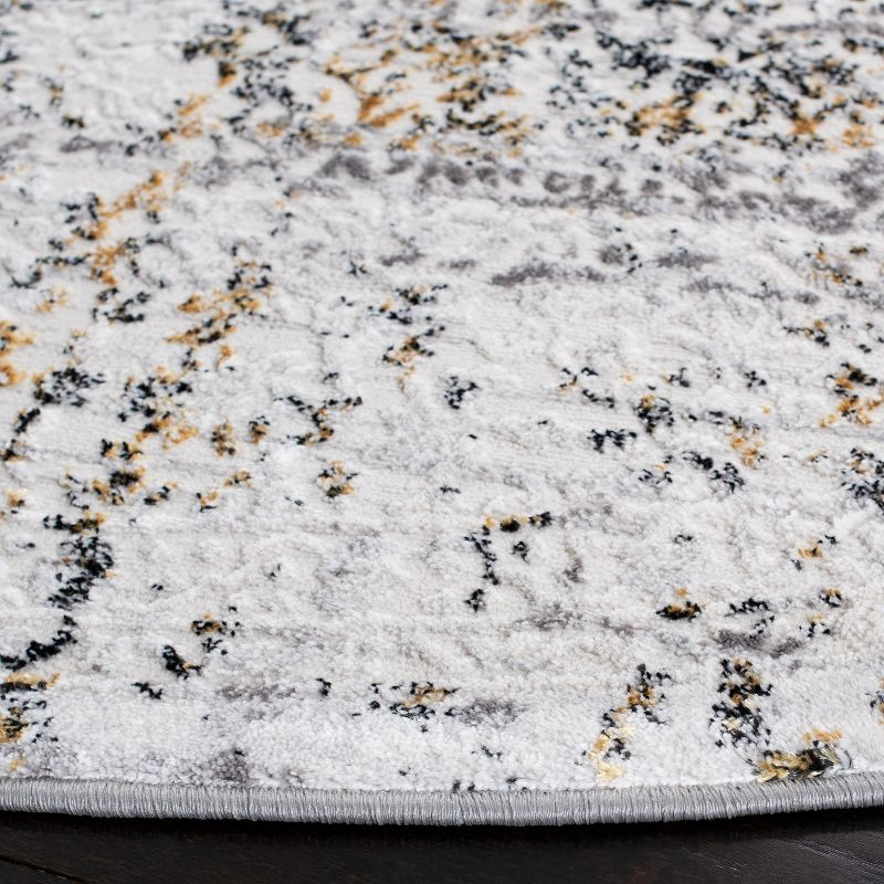 Amelia ALA239 Power Loomed Area Rug - Grey/Ivory - 6'7" round - Safavieh.