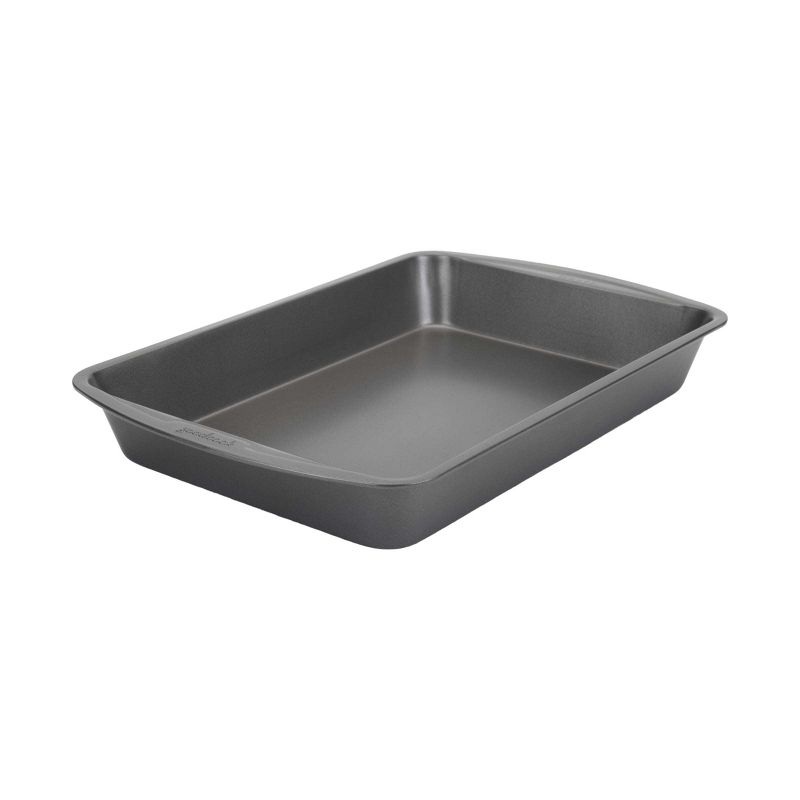 GoodCook 9"x13" Nonstick Steel Ready Rectangle Cake Pan Gray: Dishwasher-Safe Lasagna Baking Pan, Lifetime Warranty