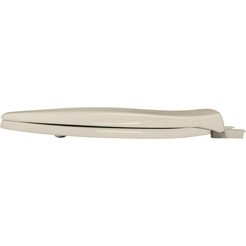 Mayfair by Bemis Affinity Soft Close Elongated Plastic Toilet Seat with Easy Cleaning and Never Loosens Bone: Durable Hinge, Quick Install