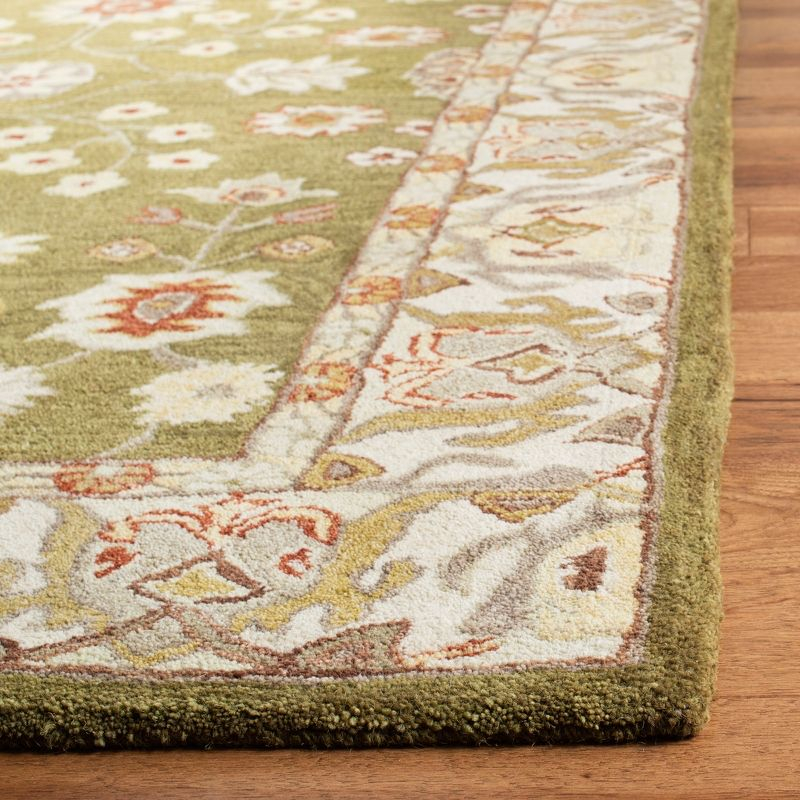 Anatolia AN562 Hand Tufted Indoor Area Rug - Moss/Ivory - 4'x6' - Safavieh