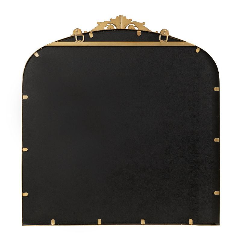 Kate & Laurel All Things Decor 28"x30" Arendahl Traditional Arch Mirror Gold: Baroque-Inspired, No Assembly Required