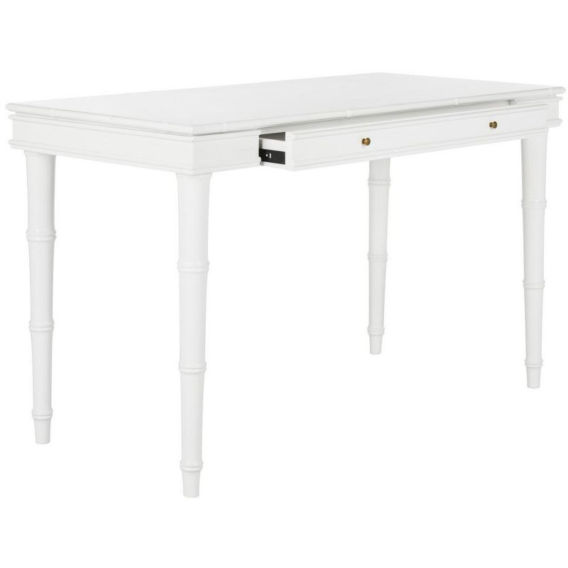 Noely Writing Desk - White/Gold Handle - Safavieh