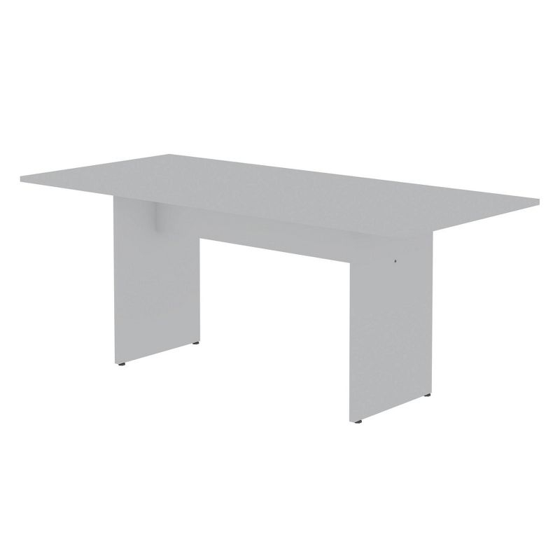 3pc Nomad 67.91" Modern Dining Set White - Manhattan Comfort: Rustic Charm, MDF, Seats 6