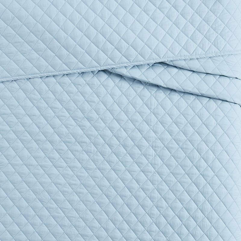 Cannon 3pc Full/Queen Percale Quilt Set Light Blue