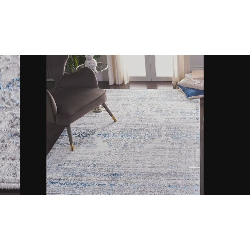 Amelia ALA298 Power Loomed Area Rug - Gray/Blue Gold - 8'x10' - Safavieh.