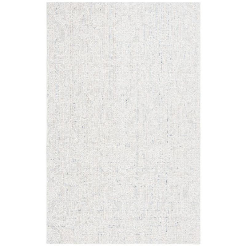 Ebony EBN111 Hand Tufted Area Rug - Blue/Ivory - 5'x8' - Safavieh.