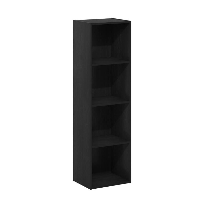 Furinno 4-Tier Reversible Bookshelf Open Storage Bookcase Display Shelf for Kids Room&Home Office,Blackwood