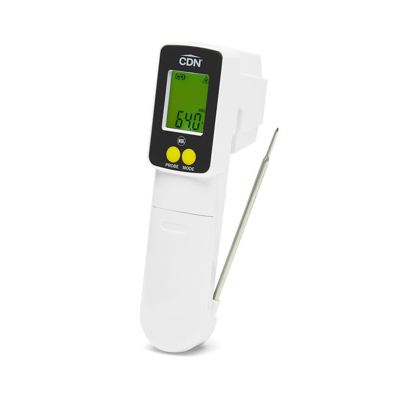 CDN ProAccurate Infrared Laser/Thermocouple Probe 2-in-1 Thermometer, White