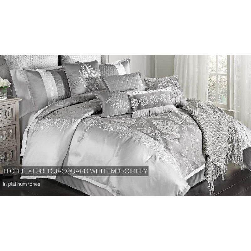 Queen 12pc Kacee Comforter Set Gray - Riverbrook Home