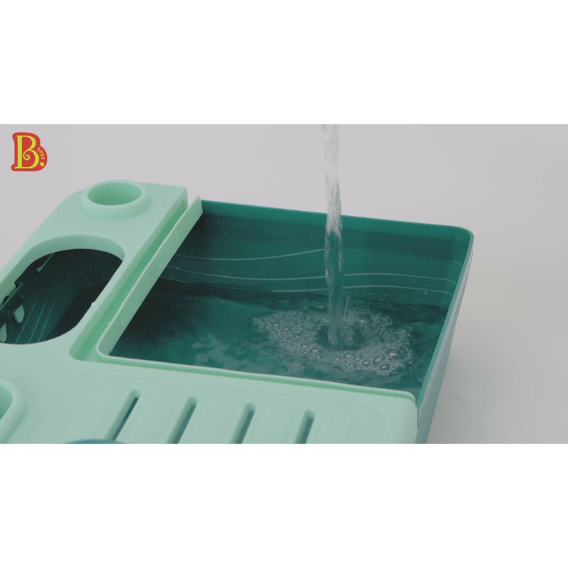 B. toys Running Water Play Sink - Splash-n-Scrub Sink - Kids Kitchen Playset