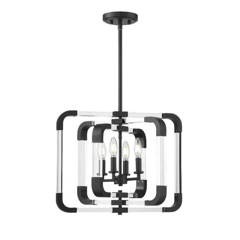 Savoy House Rotterdam 4 - Light Semi-Flush Mount in  Warm Brass