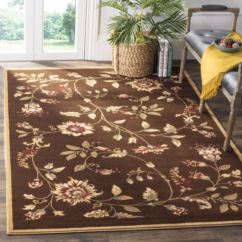 Lyndhurst LNH552 Power Loomed Accent Rug - Brown/Multi - 3'3"x5'3" - Safavieh