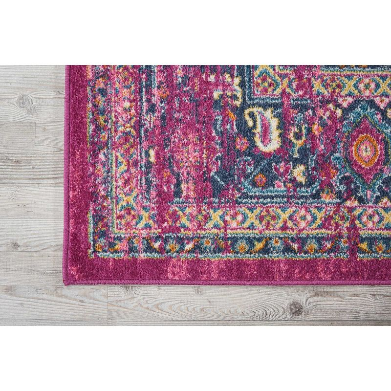 Nourison Passion Medallion Bohemian Indoor Rug Fuchsia 8' x 10'