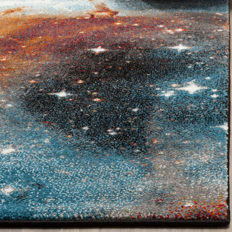 Galaxy GAL109 Power Loomed Indoor Area Rug - Orange/Multi - 4'x4' - Safavieh