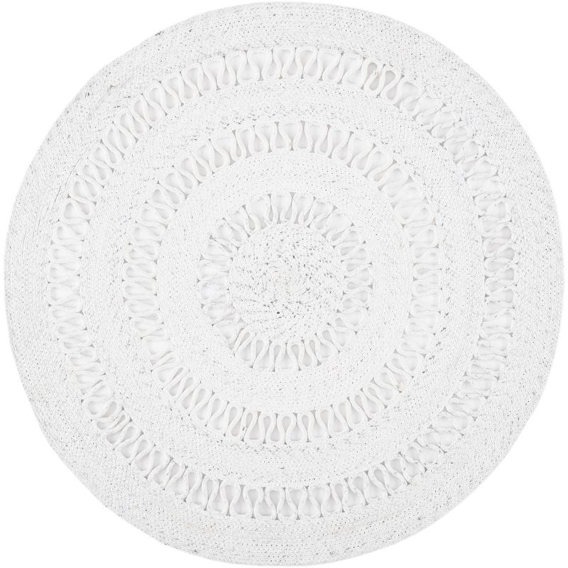 Cape Cod CAP221 Hand Woven Area Rug - Ivory - 3' round - Safavieh.