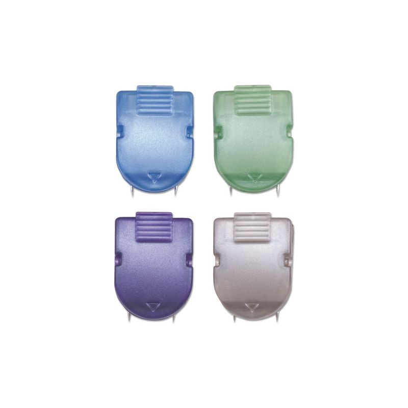 Advantus Wall Clips for Fabric Panels, 40 Sheet Capacity, Assorted Metallic Colors, 20/Box