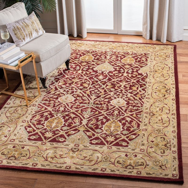 Persian Legend PL819 Hand Tufted Indoor Area Rug - 5'x8' - Red/Gold - Safavieh