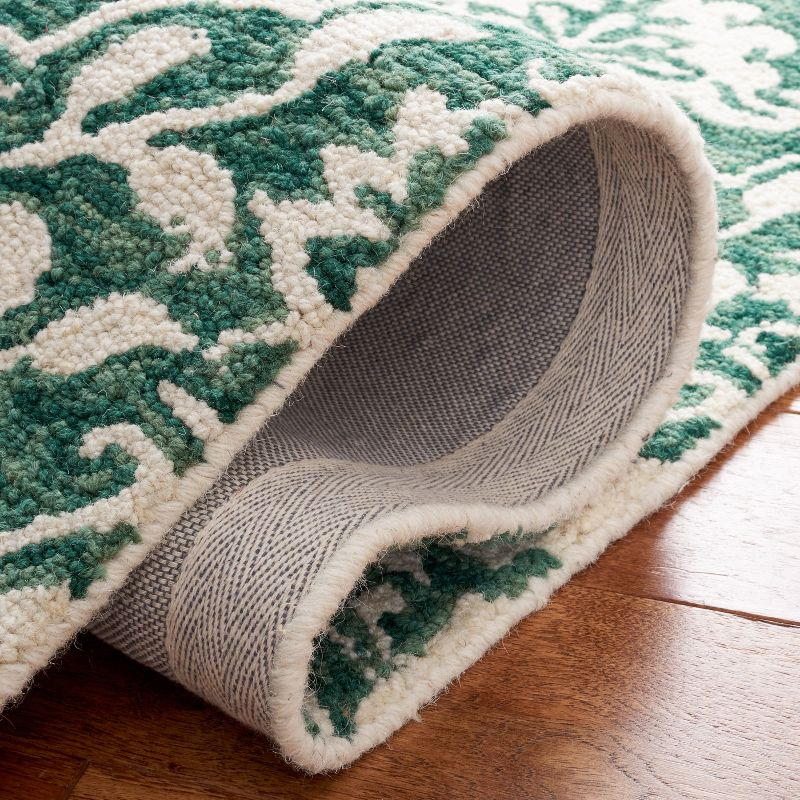 Dip Dye DDY901 Hand Tufted Area Rug - Dark Green/Ivory - 6'6"x6'6" - Safavieh.