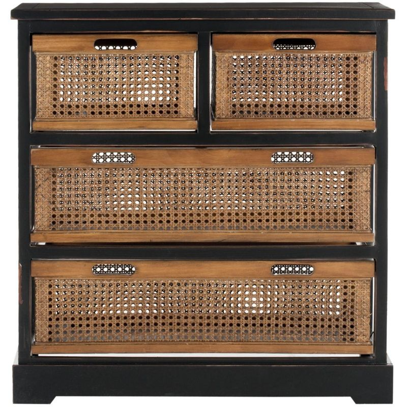 Jackson 4 Drawer Unit - AMH6504 - Black - Safavieh Couture