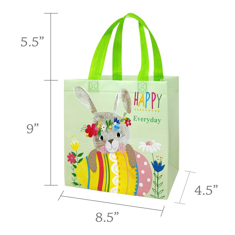 Wrapables Non-woven Easter Gift Bags, Easter Treat Bags for Egg Hunt (Set of 8) Bunnies
