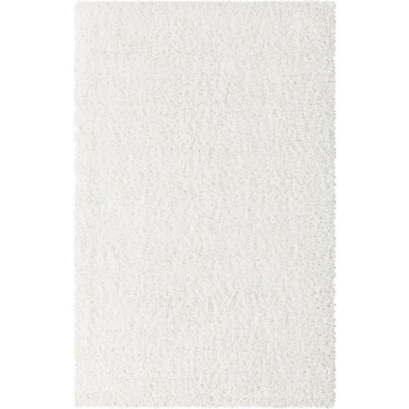 Unique Loom 5' 0 x 8' 0 Davos Shag White Area Rug