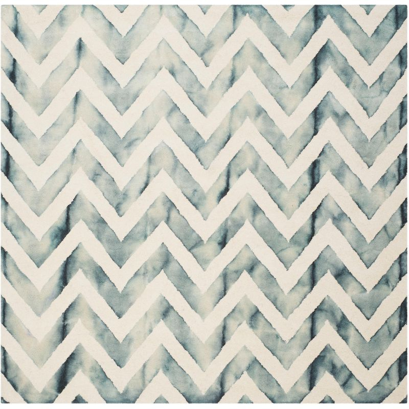 Dip Dye DDY715 Hand Tufted Area Rug - Ivory/Grey - 7'x7' - Safavieh.