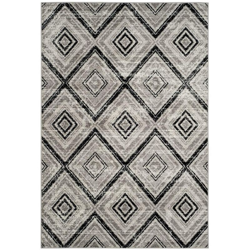 Skyler SKY120 Power Loomed Indoor Area Rug - Grey/Black - 5'1"x7'6" - Safavieh